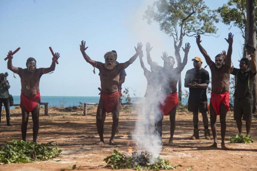 The Tiwi dance indigenous community in Australia
